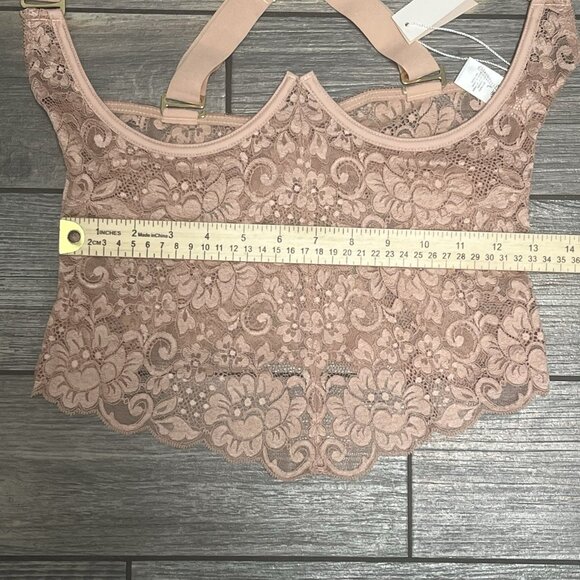 Free People Pink Lace Crop Top - Picture 14 of 16
